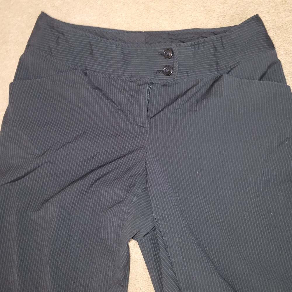 Y2k Goth Black Pinstripe Pants